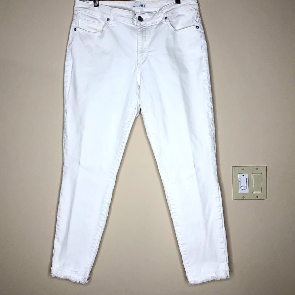 Loft Frayed Hem Jeans, Size 12 (31)